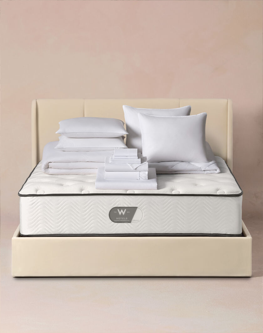 Solid White Bed & Bedding Set thumbnail number 0